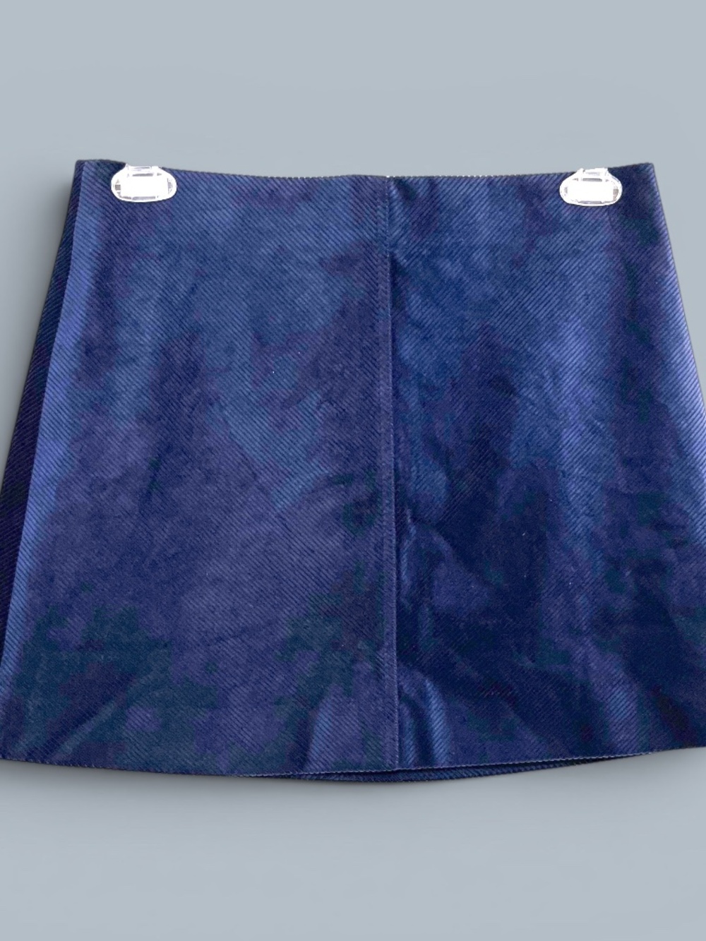 J. Crew A-Line Mitered Navy Corduroy Lined Natasha Skirt Size 8 NWT